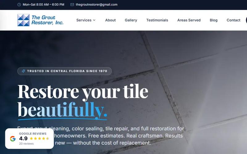 The Grout Restorer website