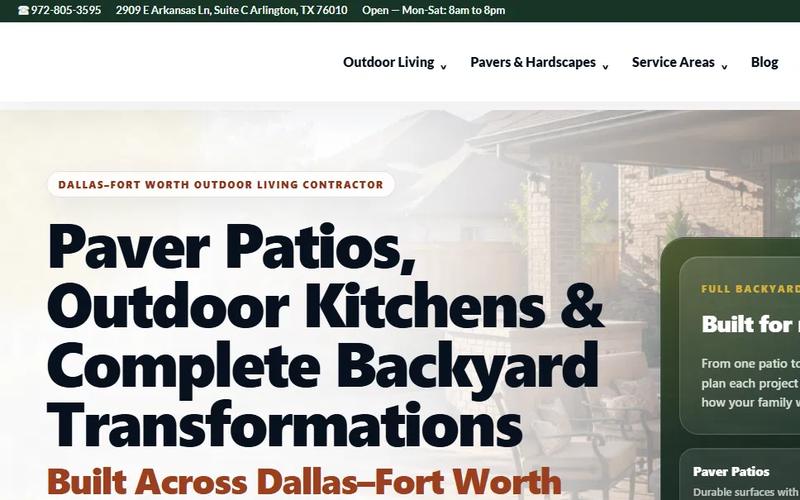 Texas Pavers Outdoor Living website
