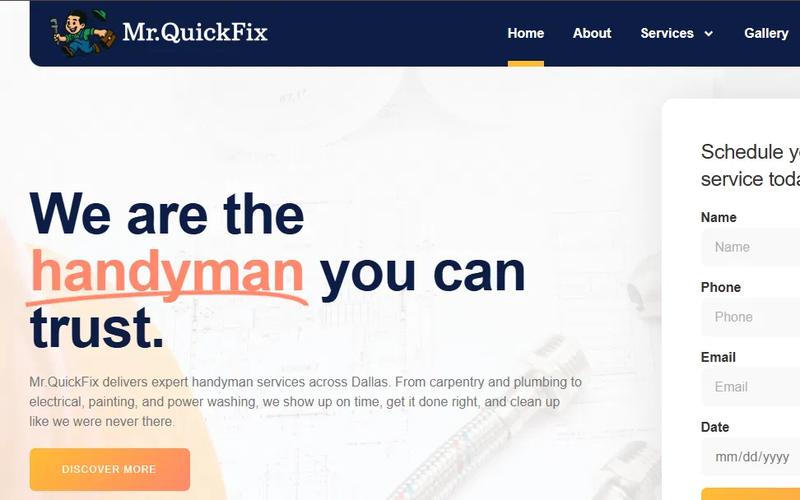 Mr. QuickFix website