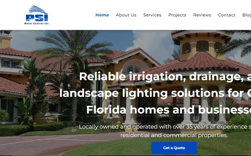 PSI Water Control website