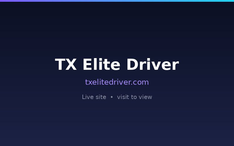 TX Elite Driver website