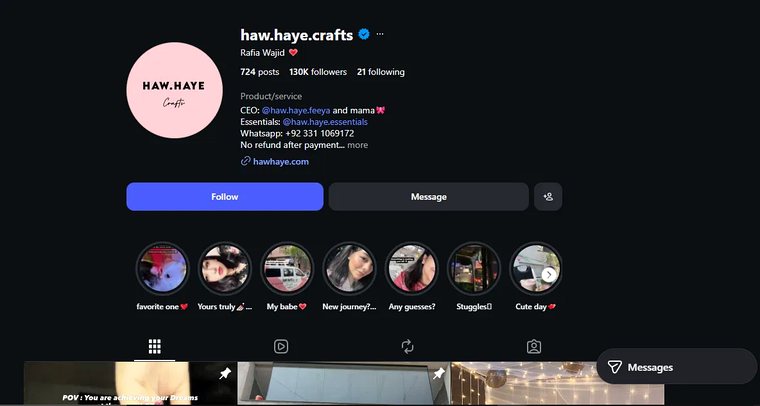 Haw.Haye Crafts Instagram