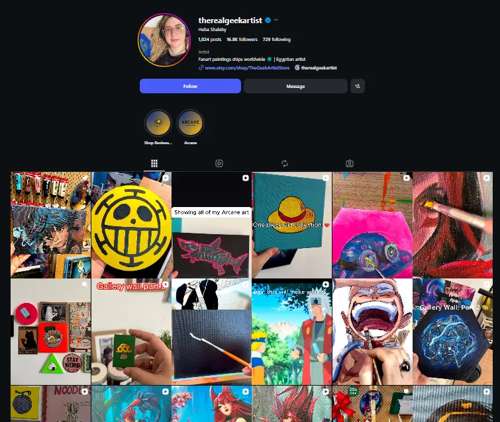 The Real Geek Artist Instagram